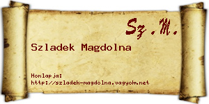 Szladek Magdolna névjegykártya
