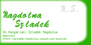 magdolna szladek business card